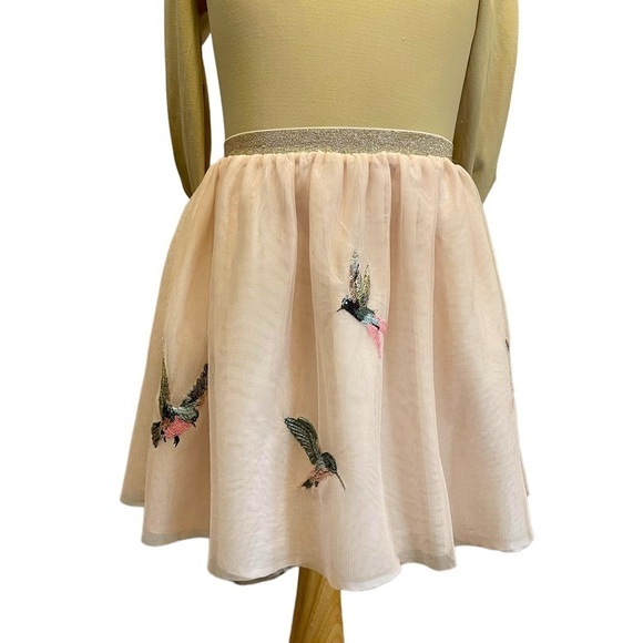 H&M Girl’s Youth Embroidered Sequined Hummingbird Skirt Size 8/10 Balletcore - Picture 3 of 9